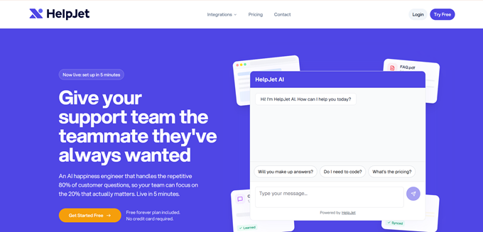 HelpJet AI Chatbot